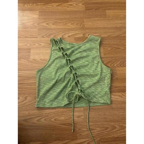 Divided Tops - Divided Green Crop Top Size Large